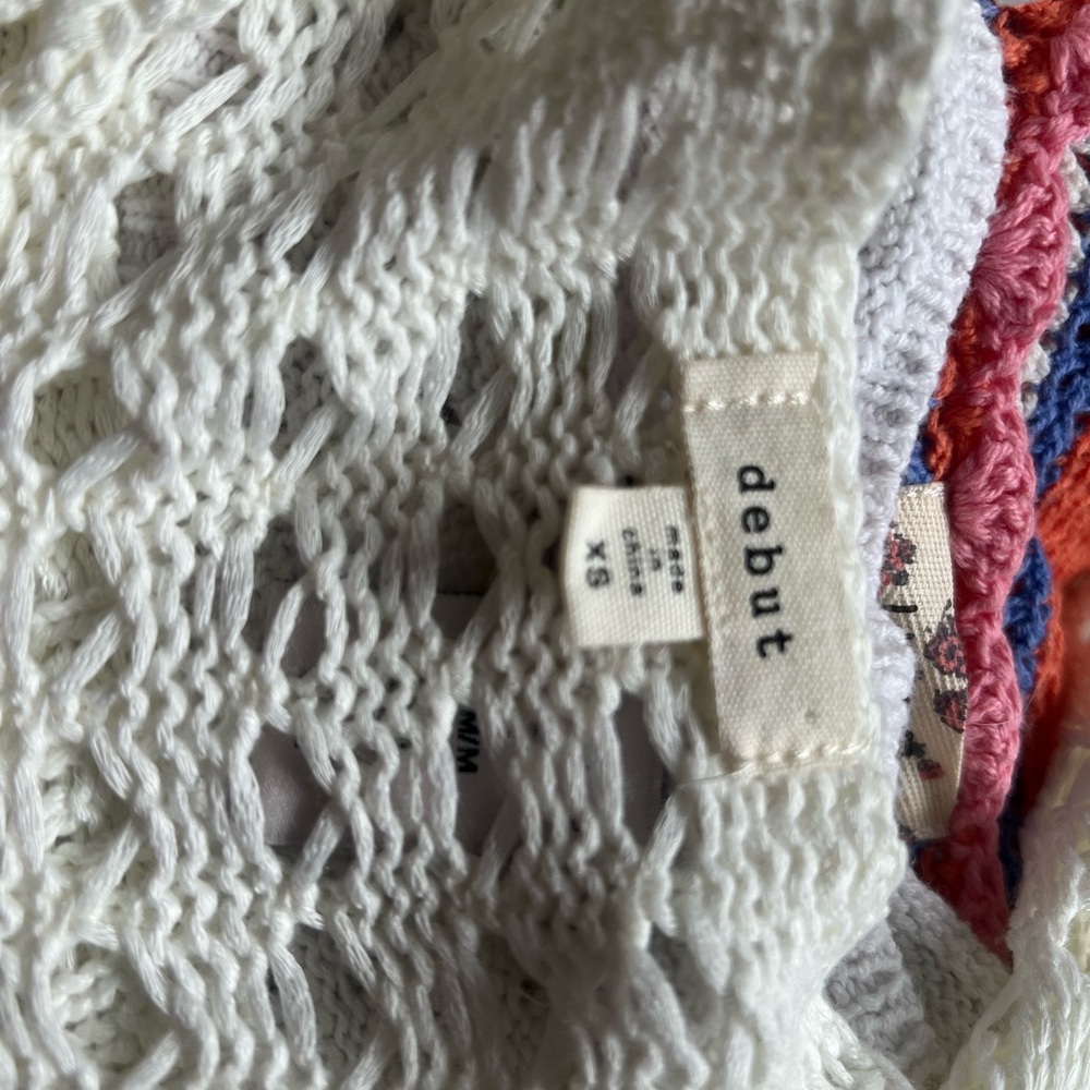 Debut Ivory Crochet Knitwear
